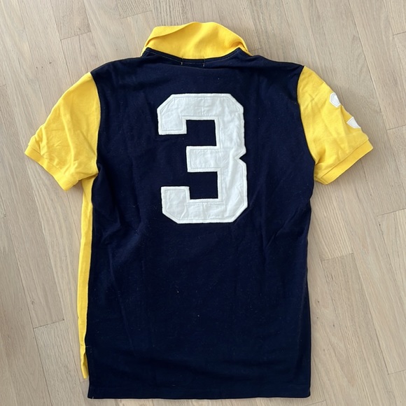 Yellow and Navy blue Ralph Lauren short sleeved Polo - Picture 5 of 5